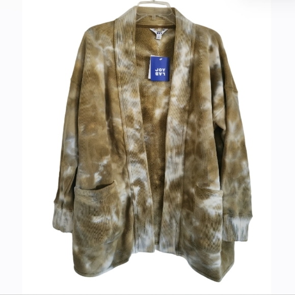 TIE DYE OPEN FRONT SWEATSHIRT CARDIGAN SZ SMALL NWT - Picture 1 of 6